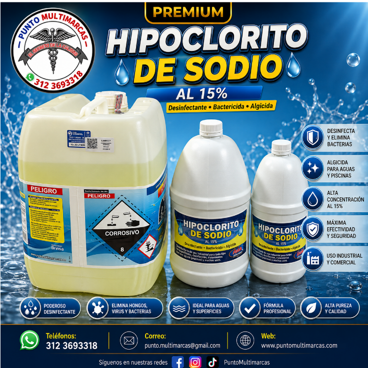Hipoclorito de Sodio al 15%